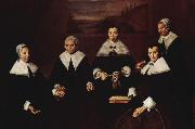 Frans Hals Gruppenportrat der Regentinnen des Altfrauenhospitzes in Haarlem oil on canvas